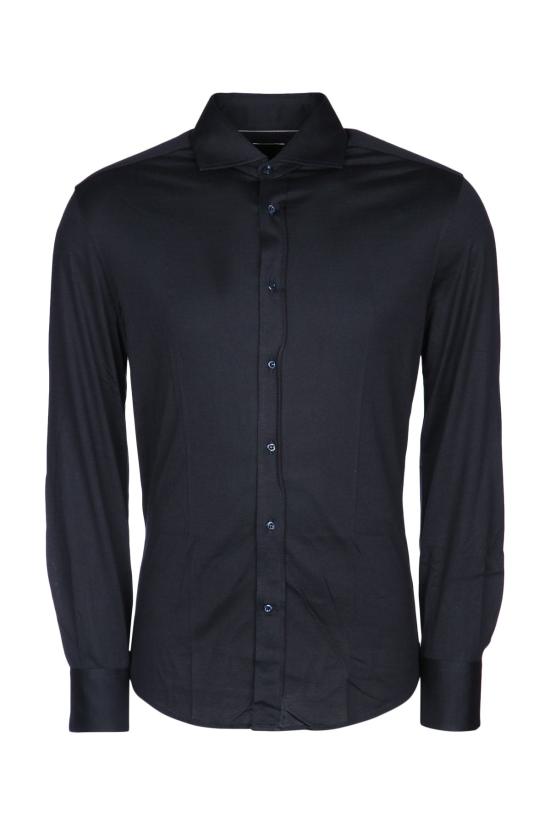 26FW 브루넬로 쿠치넬리 스프레드 칼라 경량 저지 셔츠 MH8366686 C4425 NAVY