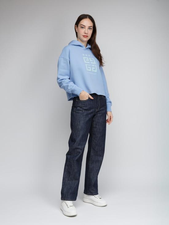  지방시 후드 티셔츠 GIBWJ04C3YEL452SG BLUE - GIVENCHY