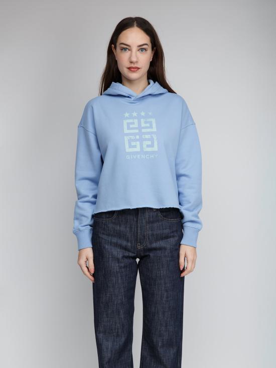  지방시 후드 티셔츠 GIBWJ04C3YEL452SG BLUE - GIVENCHY