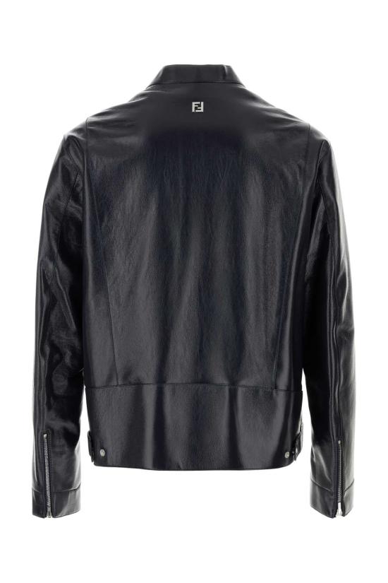 26SS 펜디 레더 블루종 FPJ143AVZR F0N5W BLACK - FENDI