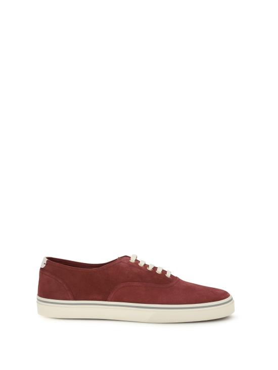 26SS 브루넬로 쿠치넬리 리버스 카프스킨 스니커즈 MZUPIGZ334 CEH62 BORGOGNA PANAMA