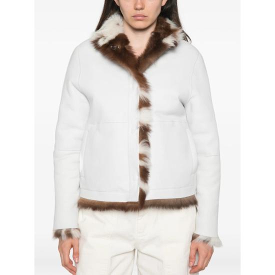 26FW 시모네타 자켓 F06JA371H41 SPWHI WHITE BROWN - SIMONETTA