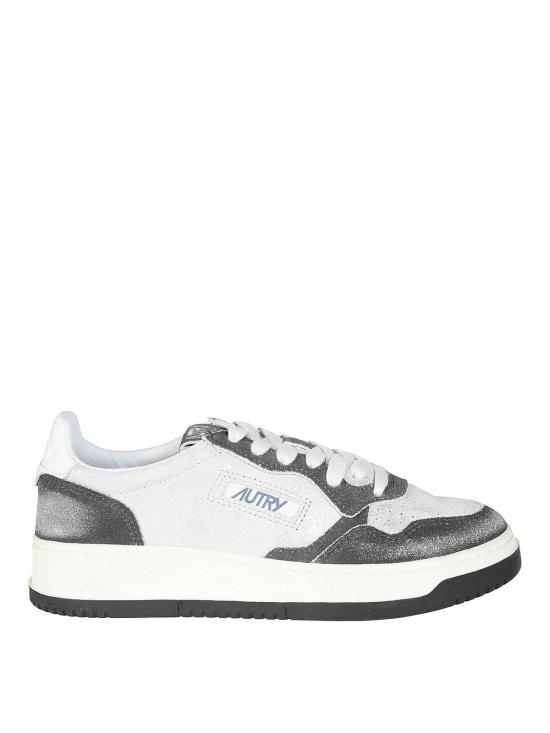 26FW 오트리 메달리스트 로우 레더 스니커즈 AULWYB04SILVBLK GREY