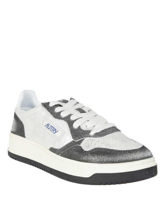 26FW 오트리 메달리스트 로우 레더 스니커즈 AULWYB04SILVBLK GREY - AUTRY