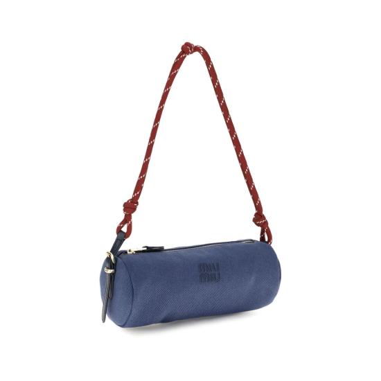26FW 미우미우 스피릿 개버딘 파우치 미니 백 MI5NE8532IA7F04GMBB BLUE - MIU MIU