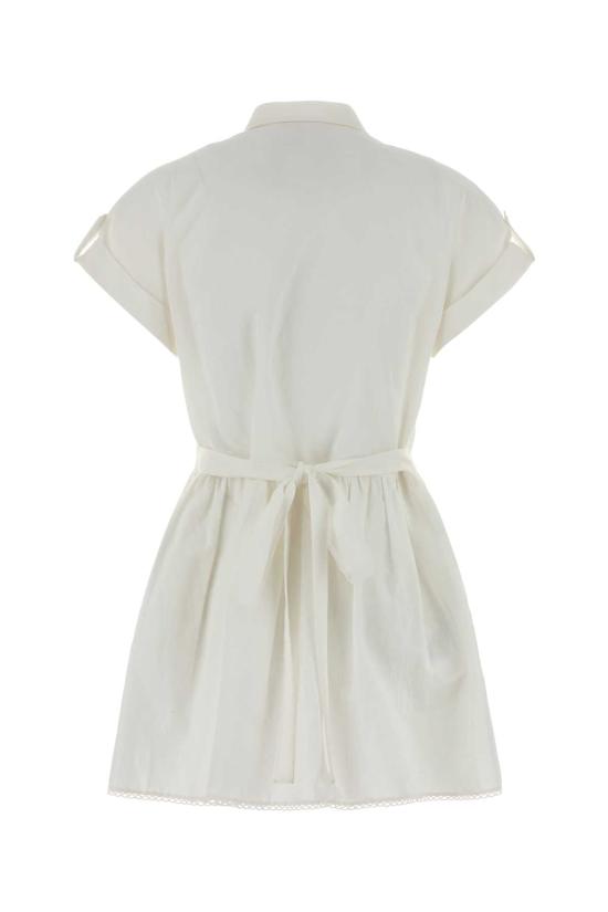 26SS 미우미우 슬러브 포플린 드레스 MF6142SOOO163M F0009 WHITE - MIU MIU
