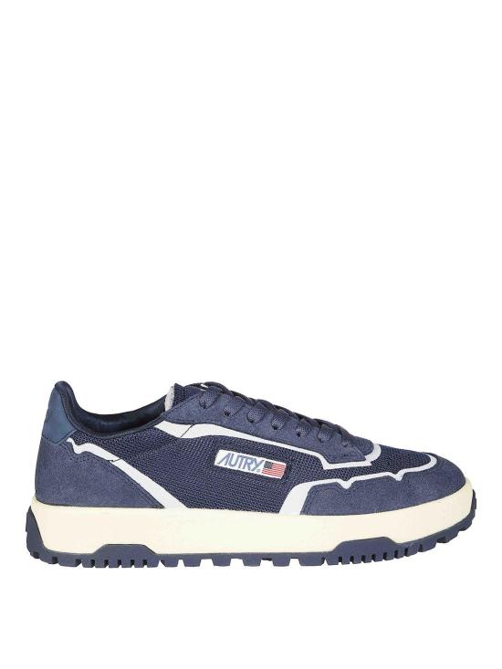 26FW 오트리 WILDPACE 로우 스니커즈 립스탑 나일론 가죽 LDLMAK12BLUETBLUET
