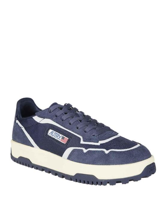 26FW 오트리 WILDPACE 로우 스니커즈 립스탑 나일론 가죽 LDLMAK12BLUETBLUET - AUTRY