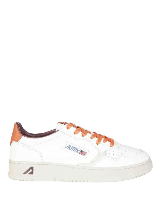 26FW 오트리 메달리스트 로우 스니커즈 AULMNE17PUMPKINSAND WHITE