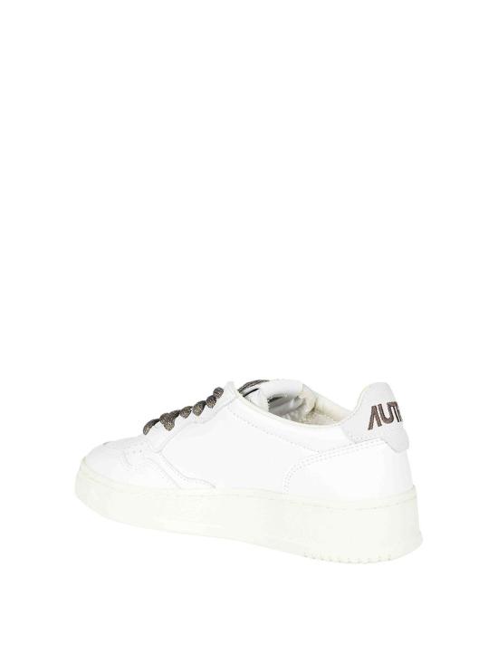 26FW 오트리 메달리스트 로우 레더 스니커즈 AULWSW05WHTCHOCOCHIP WHITE - AUTRY