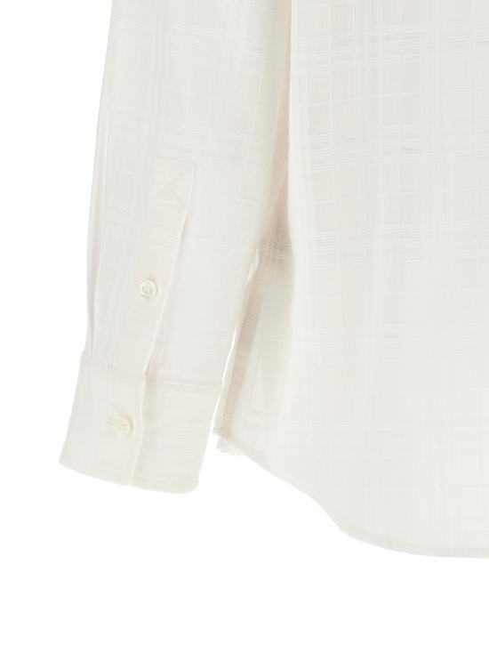 26FW 버버리 블라우스 8128113CHALKWHITEIPCHECK - BURBERRY