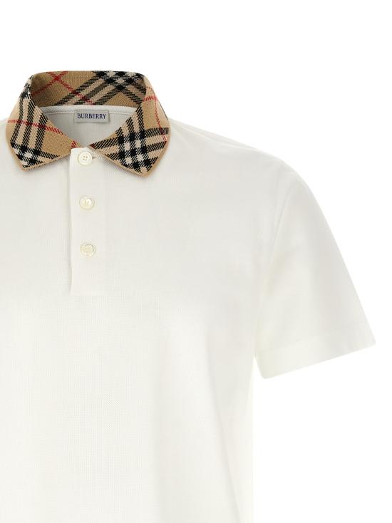 26FW 버버리 폴로 티셔츠 8126966CHALK White - BURBERRY