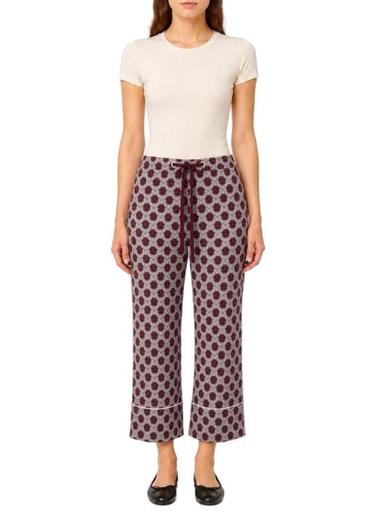  핑코 팬츠 1G12D0 6230 SN1 40 Pinko BURGUNDY - PINKO
