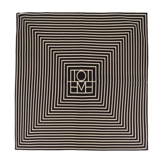 26FW 토템 시그니처 모노그램 실크 스카프 221 852 800 200 BLACK - TOTEME