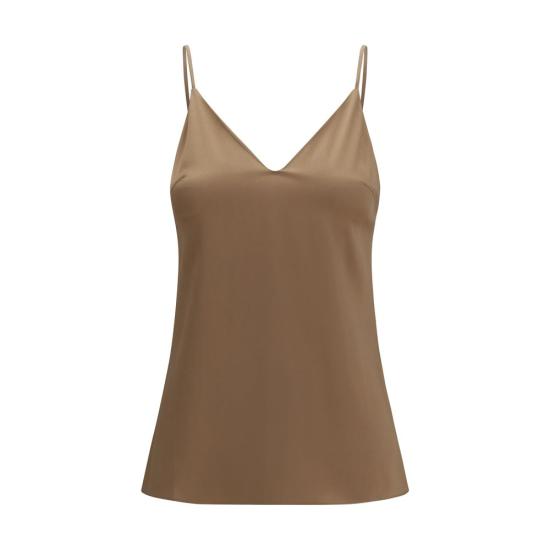 26SS 브루넬로 쿠치넬리 민소매 티셔츠 BRM0C59BD802C9237BB BROWN