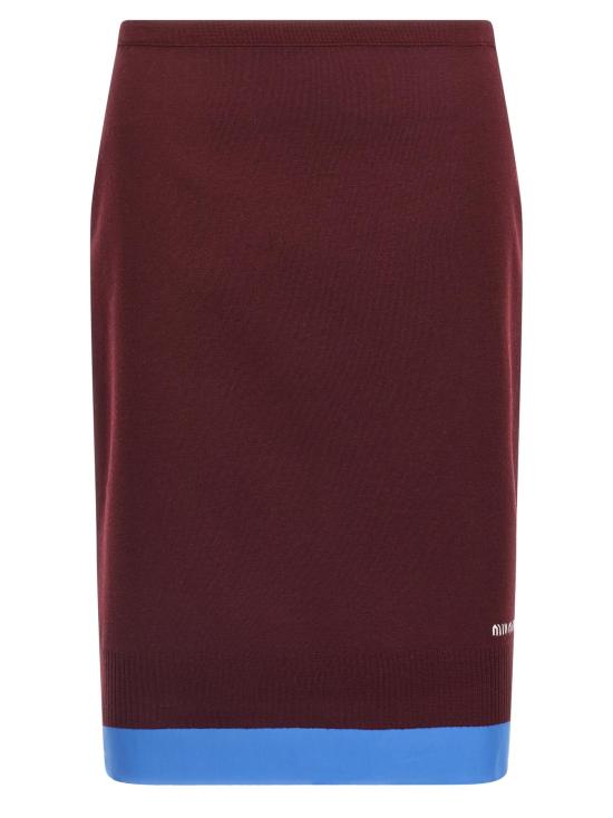 25FW 미우미우 스커트 MI319874BM BURGUNDY