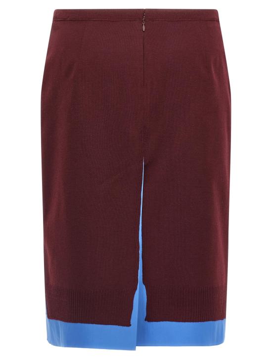 25FW 미우미우 스커트 MI319874BM BURGUNDY - MIU MIU