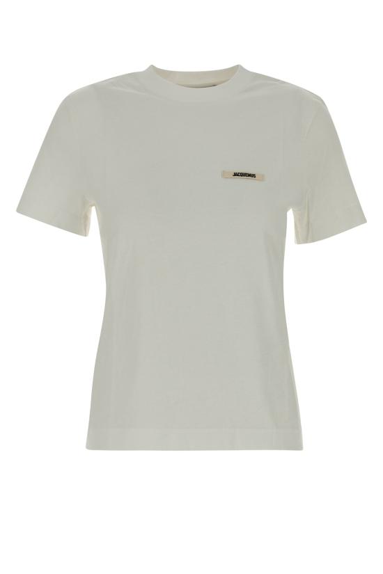26FW 자크뮈스 그로그랭 로고 솟슬리브 티셔츠 TSW00550AJ00029 100 WHITE