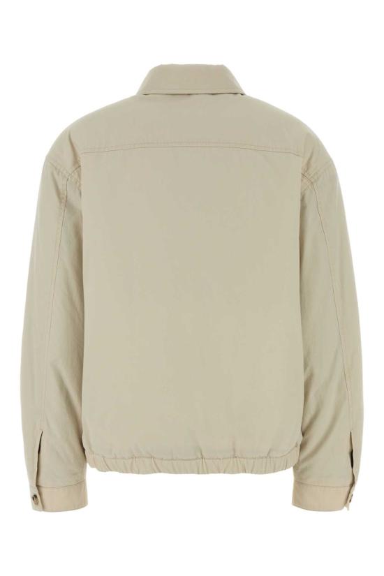 26FW 미우미우 로고 패치 코튼 자켓 ML1559SOOO6296 F0036 BEIGE - MIU MIU