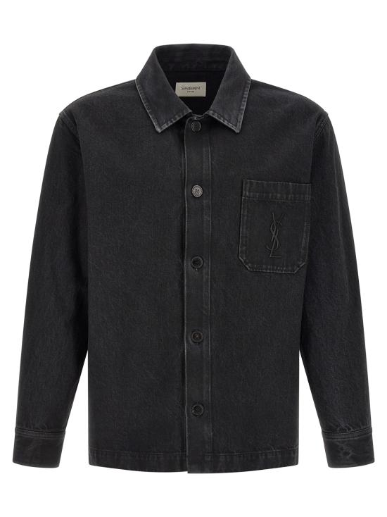 26FW 생로랑 카상드르 데님 오버셔츠 SA341169BM BLACK