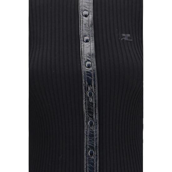 26FW 쿠레쥬 가디건 CO326MGI056FI00019999BB BLACK - COURREGES