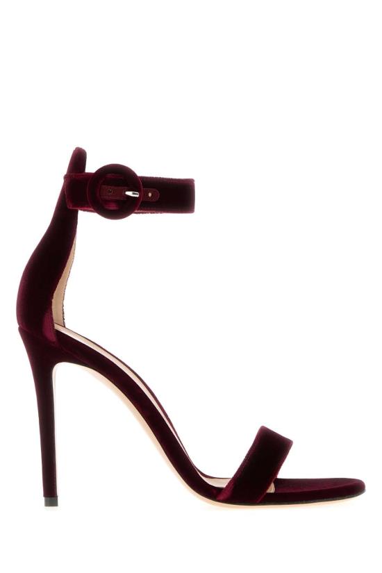 26FW 지안비토로시 힐/펌프스 G6109615RICVEL SYRA BURGUNDY