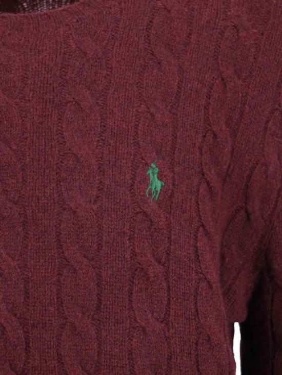 26FW 폴로 랄프로렌 케이블 니트 스웨터 710 876762011 Burgundy - POLO RALPH LAUREN