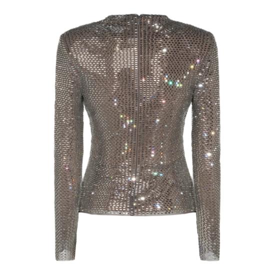 26FW 셀프 포트레이트 탑 AW26154TGR Silver - SELF PORTRAIT