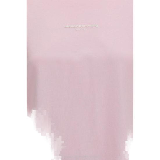 26FW 알렉산더 왕 폴로 티셔츠 ALUCC3261908680BBB PINK - ALEXANDER WANG