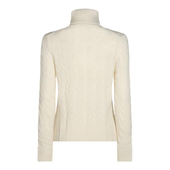 26FW 폴로 랄프로렌 울 캐시미어 케이블 니트 터틀넥 211888686012 White - POLO RALPH LAUREN