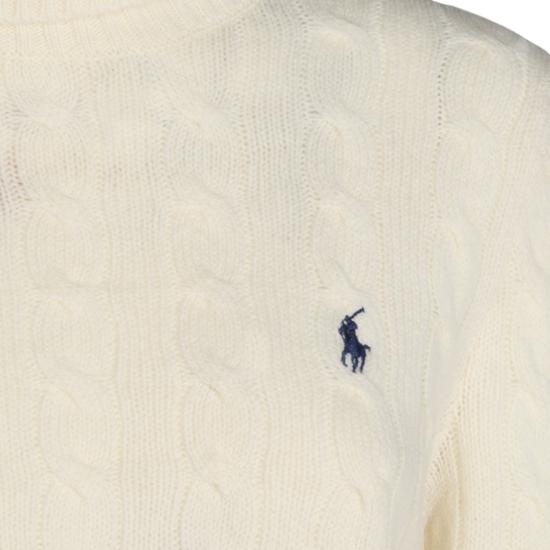 26FW 폴로 랄프로렌 울 캐시미어 케이블 니트 터틀넥 211888686012 White - POLO RALPH LAUREN