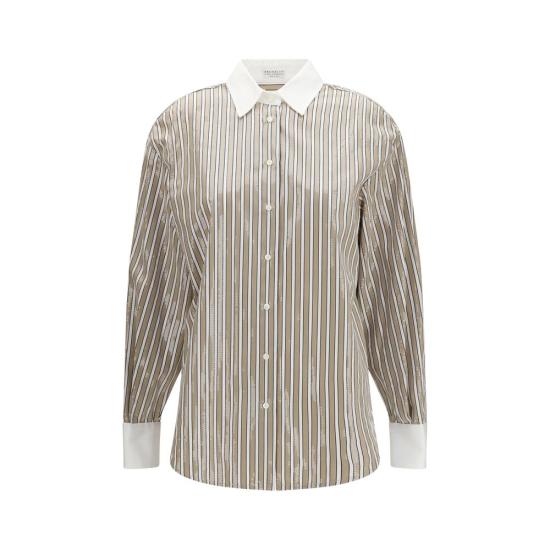 26SS 브루넬로 쿠치넬리 셔츠 BRMH749MX306C002BB BEIGE