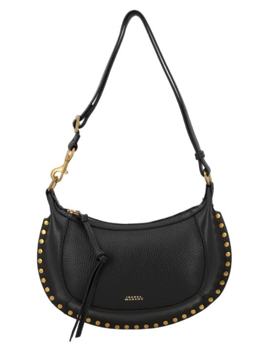 26FW 이자벨마랑 오스칸 문 풀 그레인 레더 스터드 바게트 숄더백 PP0003FA D1C04M01BK Black