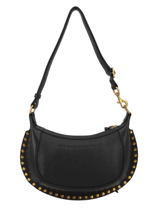 26FW 이자벨마랑 오스칸 문 풀 그레인 레더 스터드 바게트 숄더백 PP0003FA D1C04M01BK Black - ISABEL MARANT