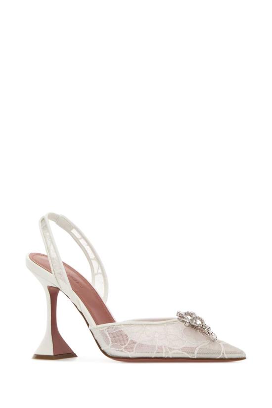 26FW 아미나 무아디 힐/펌프스 ROSIELACESLING95 IVORY WHITE - AMINA MUADDI