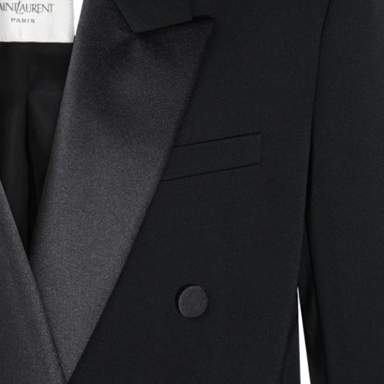 26FW 생로랑 더블 브레스티드 턱시도 자켓 A003I9Y7E631000 Black - SAINT LAURENT