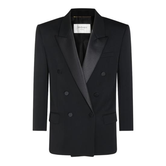 26FW 생로랑 더블 브레스티드 턱시도 자켓 A003I9Y7E631000 Black