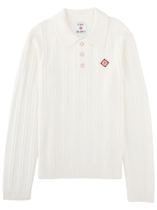 26FW 카사블랑카 폴로 티셔츠 M PF26 KW 1000 01WHITE