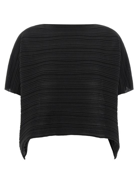 26FW 플리츠플리즈 반팔 티셔츠 PP68KK78115 Black