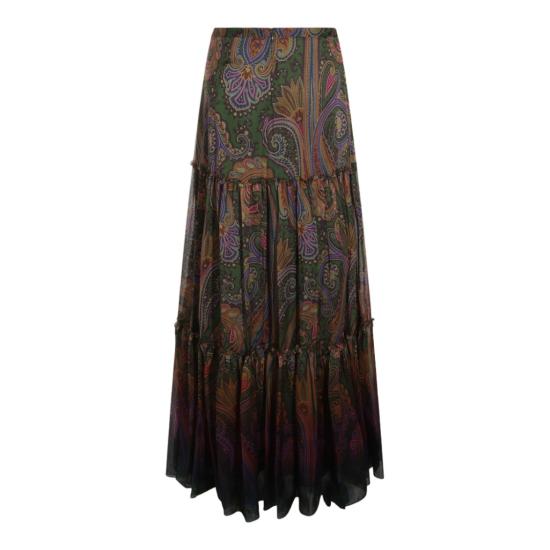 26FW 에트로 롱 스커트 WRFA021699SP11HX0893 Green - ETRO
