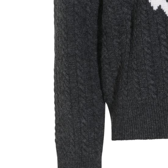 26FW 톰브라운 버진 울 스웨터 버진 울 스웨터 MKA593AY1005025 Black - THOM BROWNE