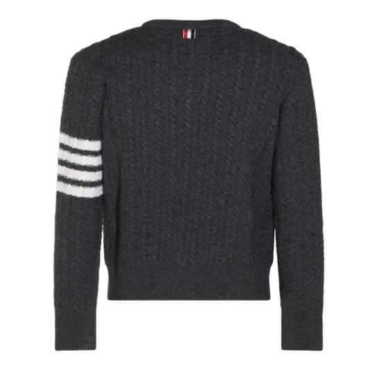 26FW 톰브라운 버진 울 스웨터 버진 울 스웨터 MKA593AY1005025 Black - THOM BROWNE