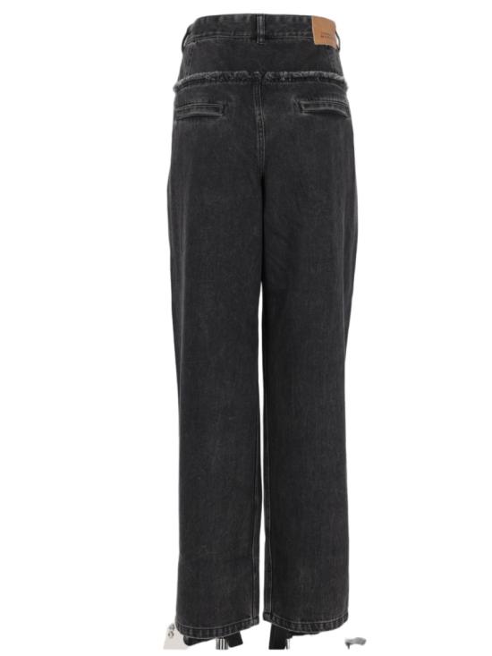 26FW 이자벨마랑에뚜왈 이니자 프린지 플리츠 코튼 진 PA0739FA D3H01E02FK Black - ISABEL MARANT ETOILE