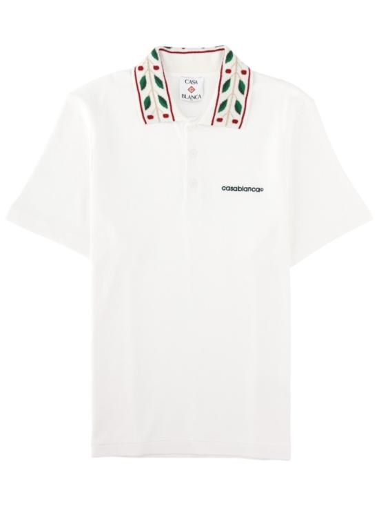 26FW 카사블랑카 폴로 티셔츠 M PF26 JTP 499 01BRIGHTWHITE