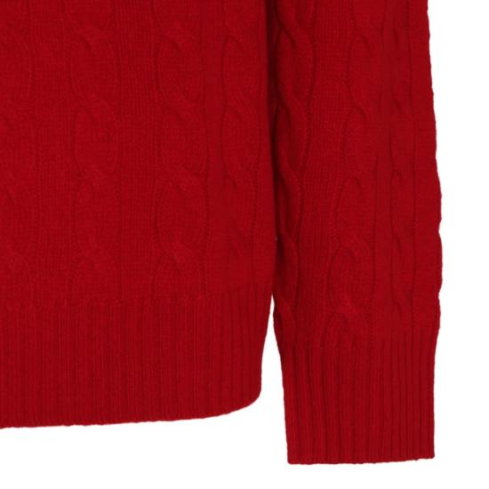 26FW 폴로 랄프로렌 케이블 니트 스웨터 710876762006 Red - POLO RALPH LAUREN
