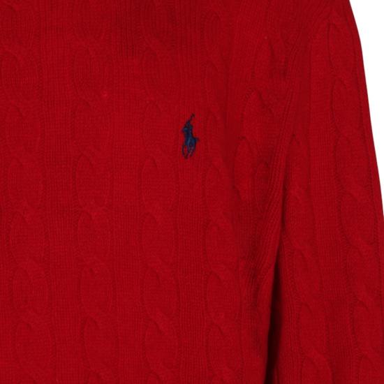26FW 폴로 랄프로렌 케이블 니트 스웨터 710876762006 Red - POLO RALPH LAUREN