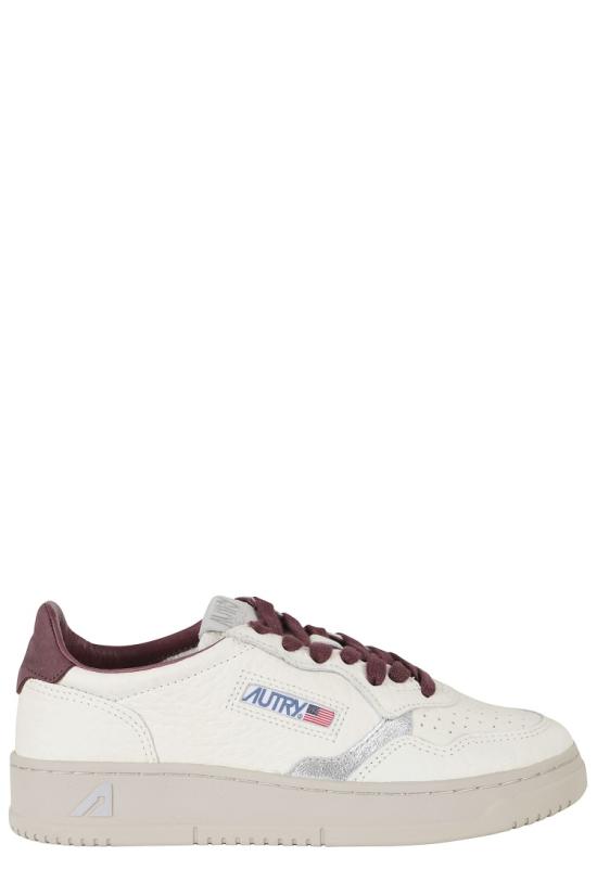 26FW 오트리 메달리스트 로우 레더 스니커즈 AULW 099 White