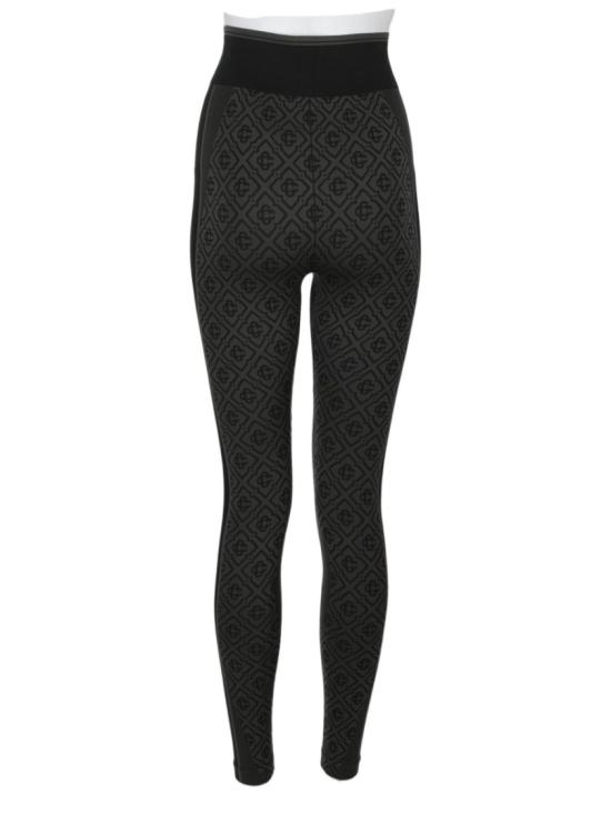 26FW 카사블랑카 레깅스 W PF26 ACT 067 01GREYMONOGRAM Black - CASABLANCA