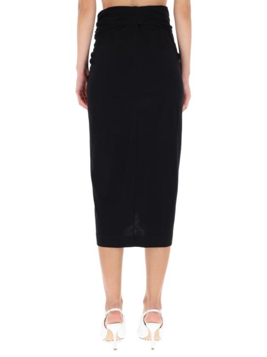 25FW 드리스 반 노튼 미디 스커트 011112 2603900 Black - DRIES VAN NOTEN