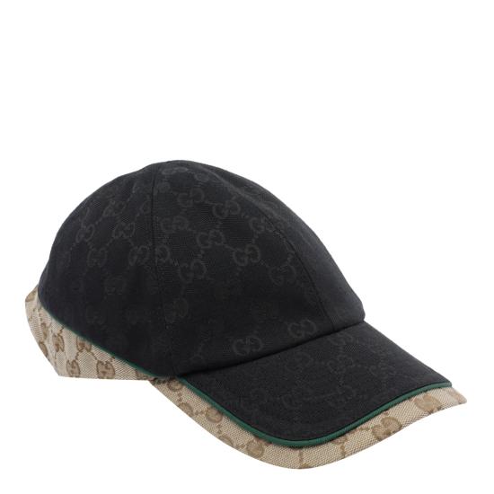 26FW 구찌 GG 코튼 캔버스 베이스볼 캡 A001I2 4HBK31079 Black - GUCCI